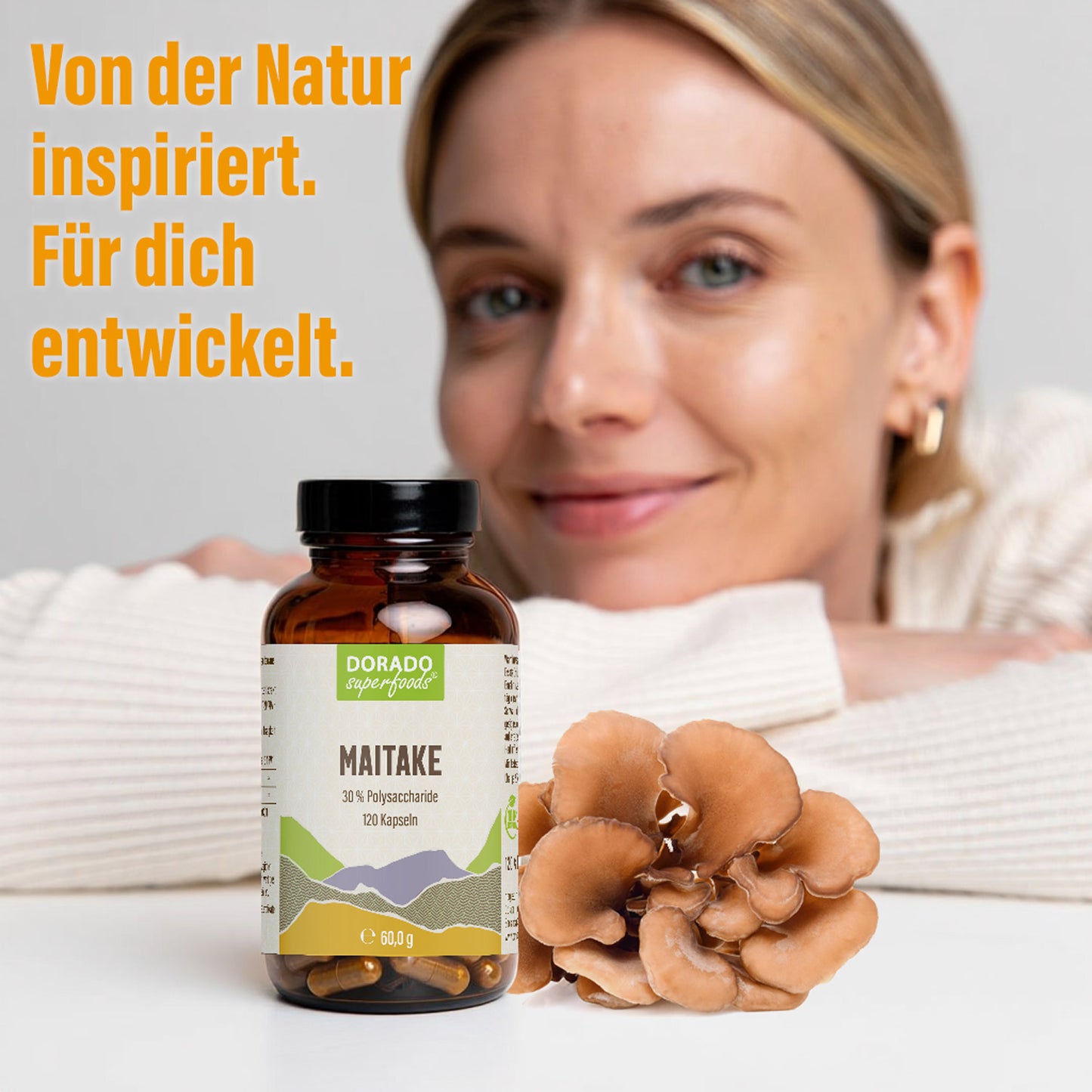 Maitake Extrakt Kapseln 30% Polysaccharide - 120 Stück, 1320 mg Tagesportion