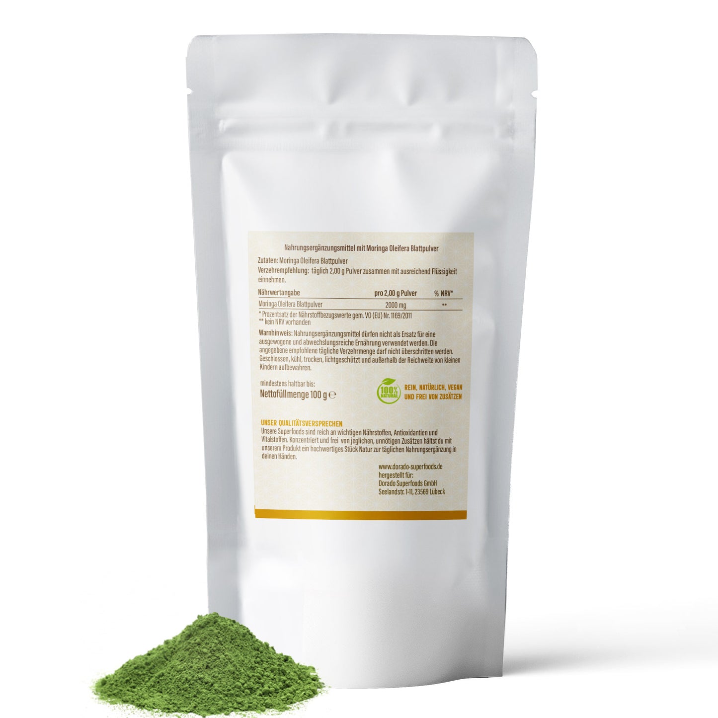 Moringa Oleifera Blattpulver - 100 g