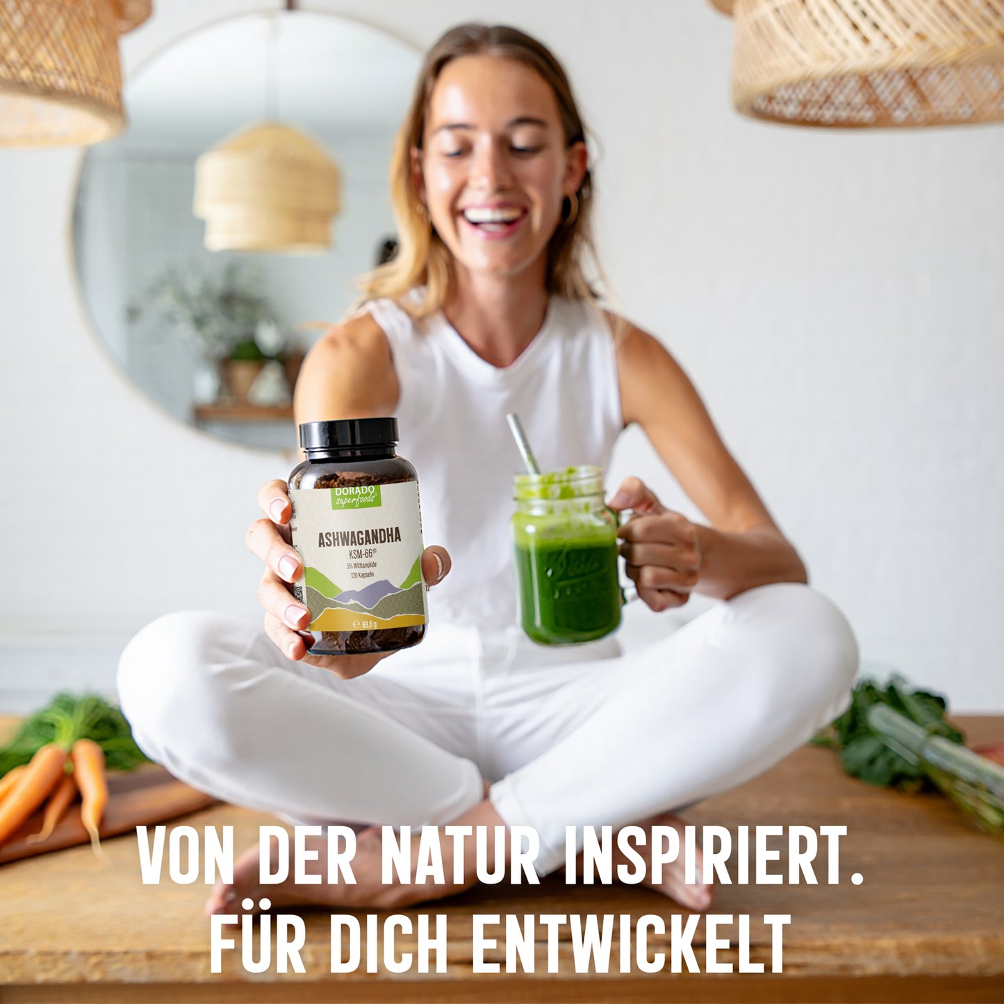 Ashwagandha KSM66 Extrakt Kapseln 5% Withanolide - 120 Stück, 300 mg Tagesportion