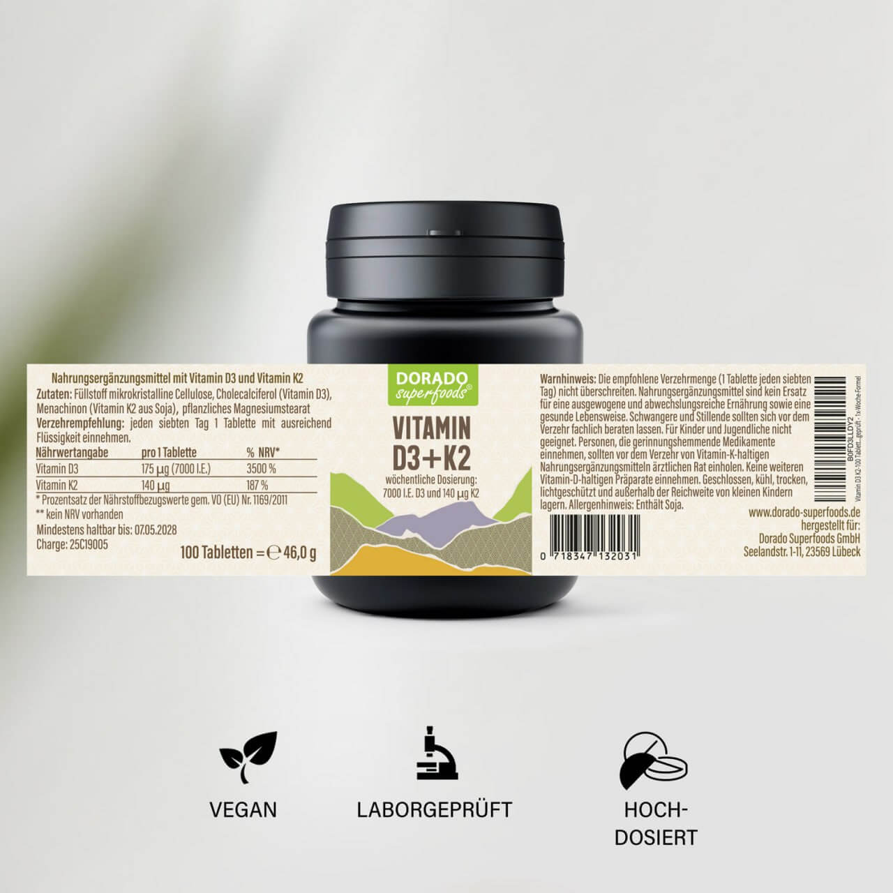 Vitamin D3+K2 Nährwerte