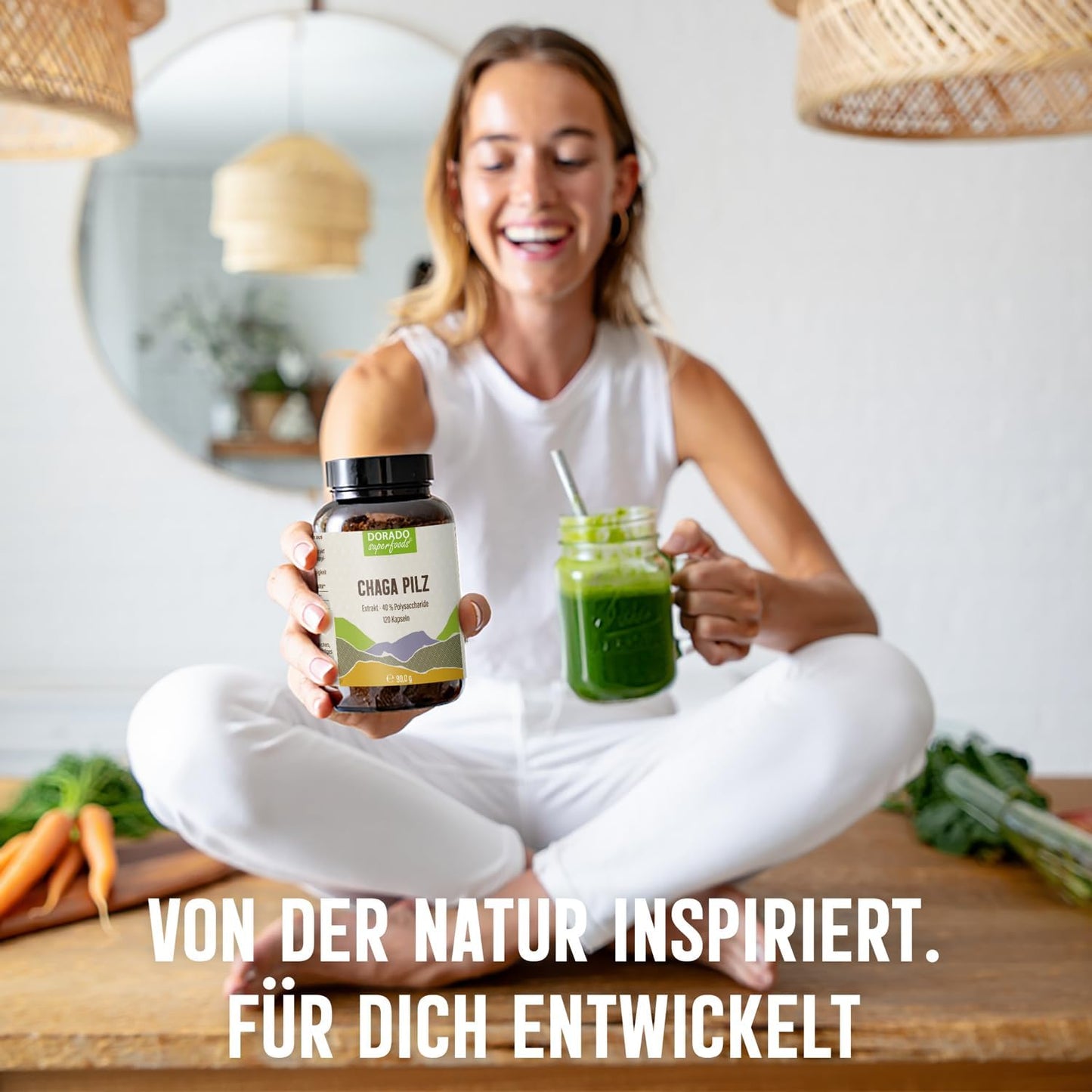 Chaga Extrakt Kapseln - 120 Stück, 40% Polysaccharide
