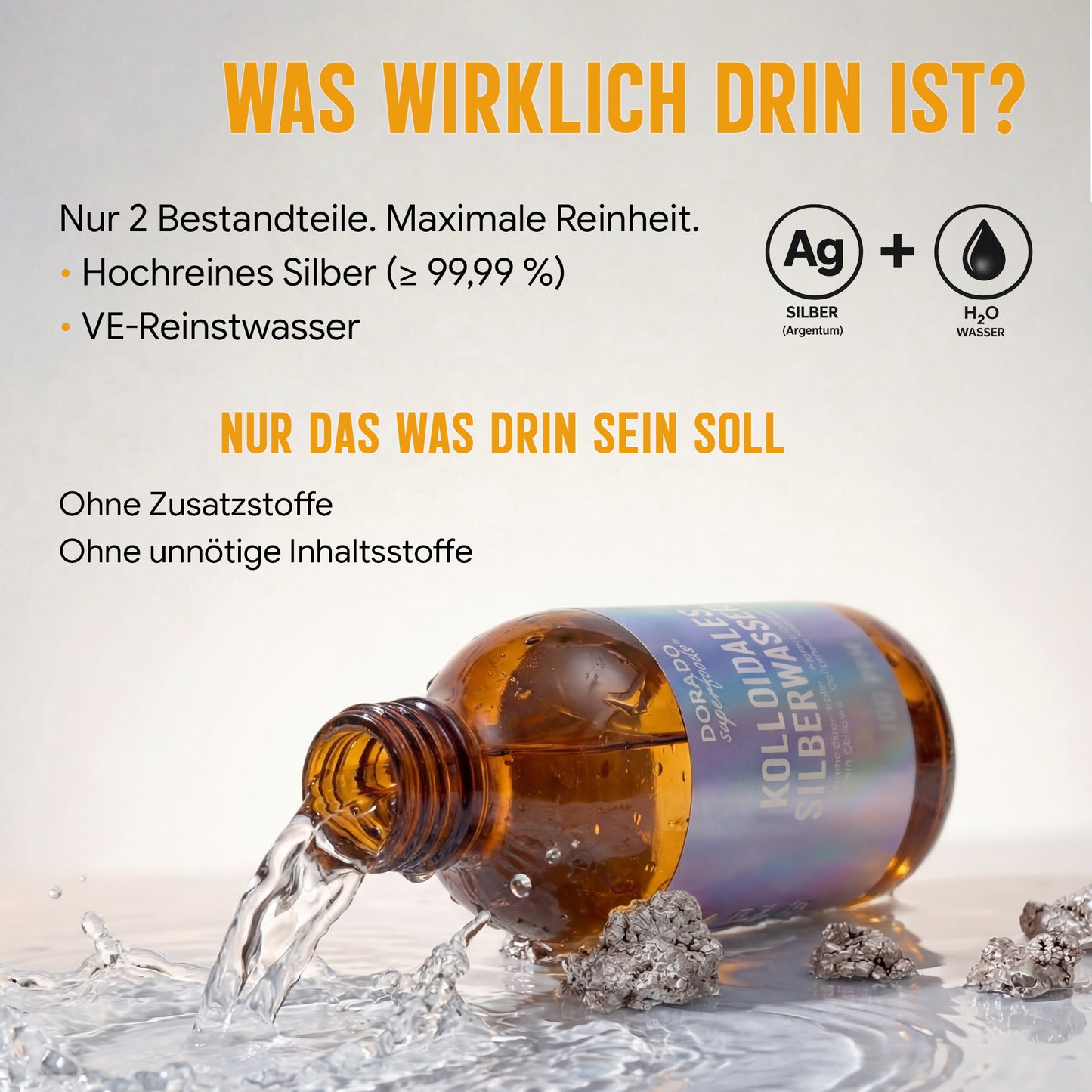 kolloidales Silber Silberwasser 25 PPM - 250 ml