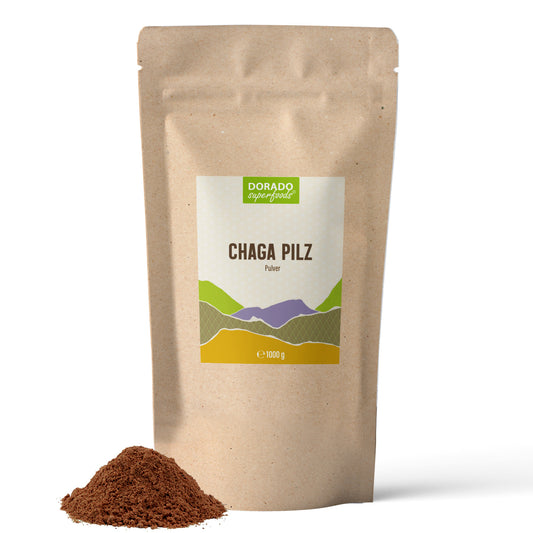 Chaga Pilz Pulver - 1000 g, aus Fruchtkörper