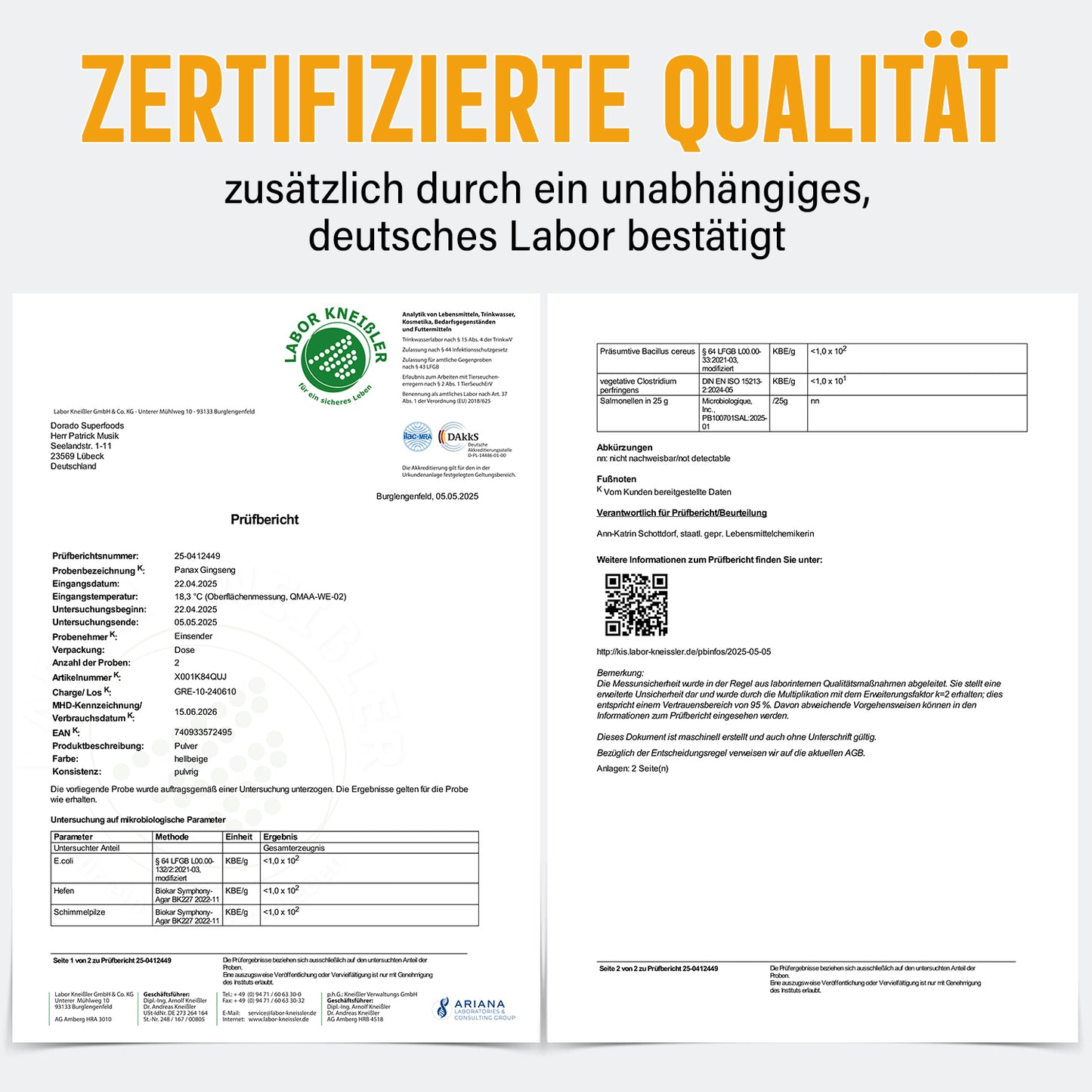 Koreanischer Panax Ginseng Extrakt – 100 g Wurzelpulver hochkonzentriert