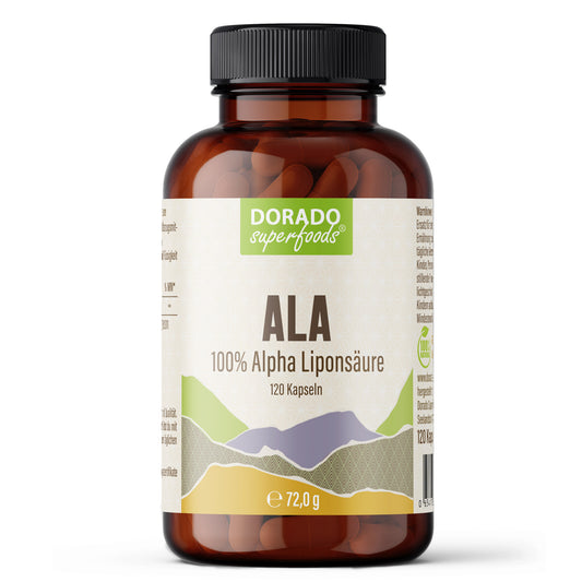 ALA – Alpha-Liponsäure Kapseln 500 mg | 120 Stück – 4 Monate Vorrat