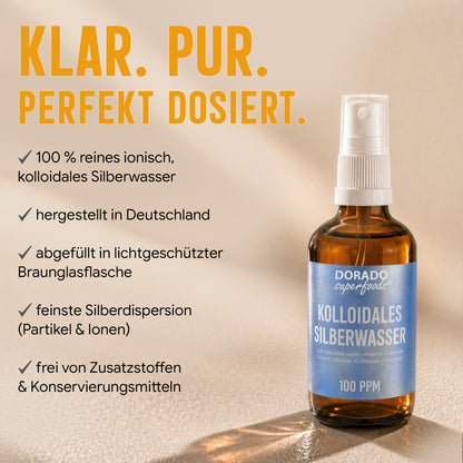 kolloidales Silber Silberwasser 100 PPM Spray - 100 ml
