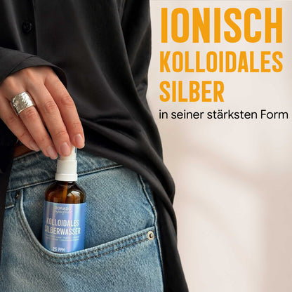 kolloidales Silber Silberwasser 100 PPM - 100 ml mit Pipette
