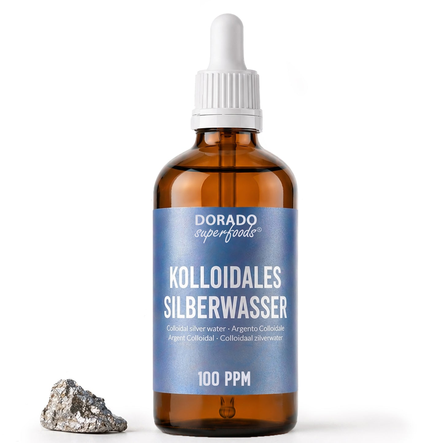 kolloidales Silber Silberwasser 100 PPM - 100 ml mit Pipette