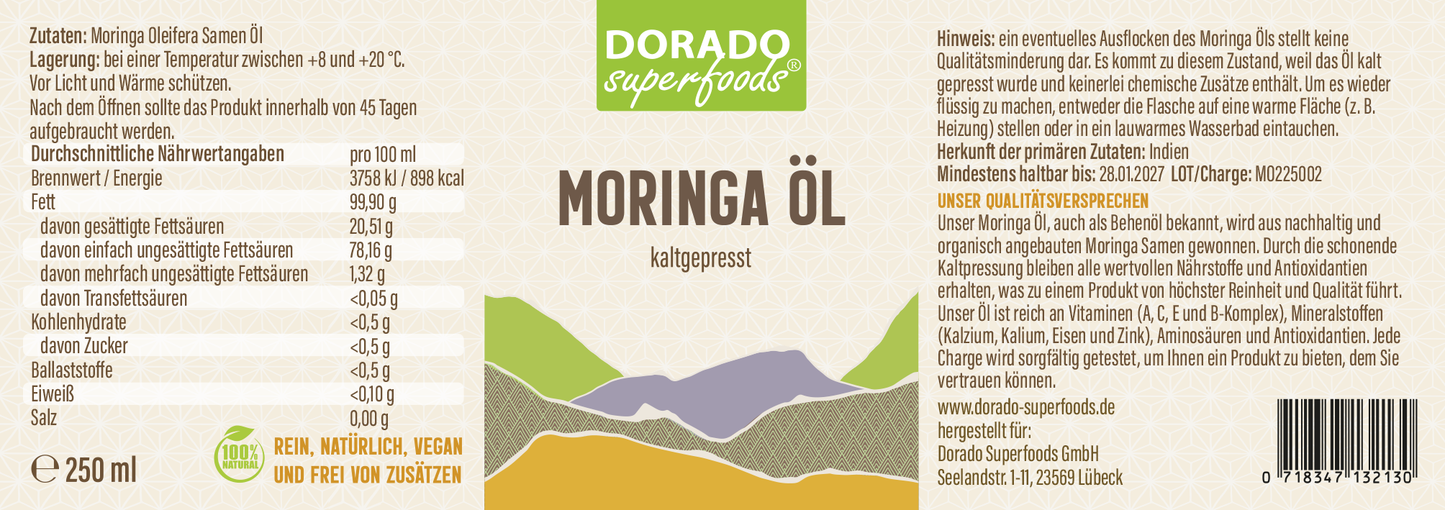 Moringa Öl kaltgepresst - 250 ml